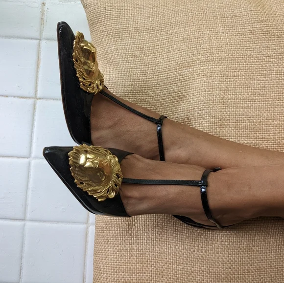 Valentino Garavani t-strap stilettos black patent leather EU size 38 US 7.5 - Picture 6 of 7